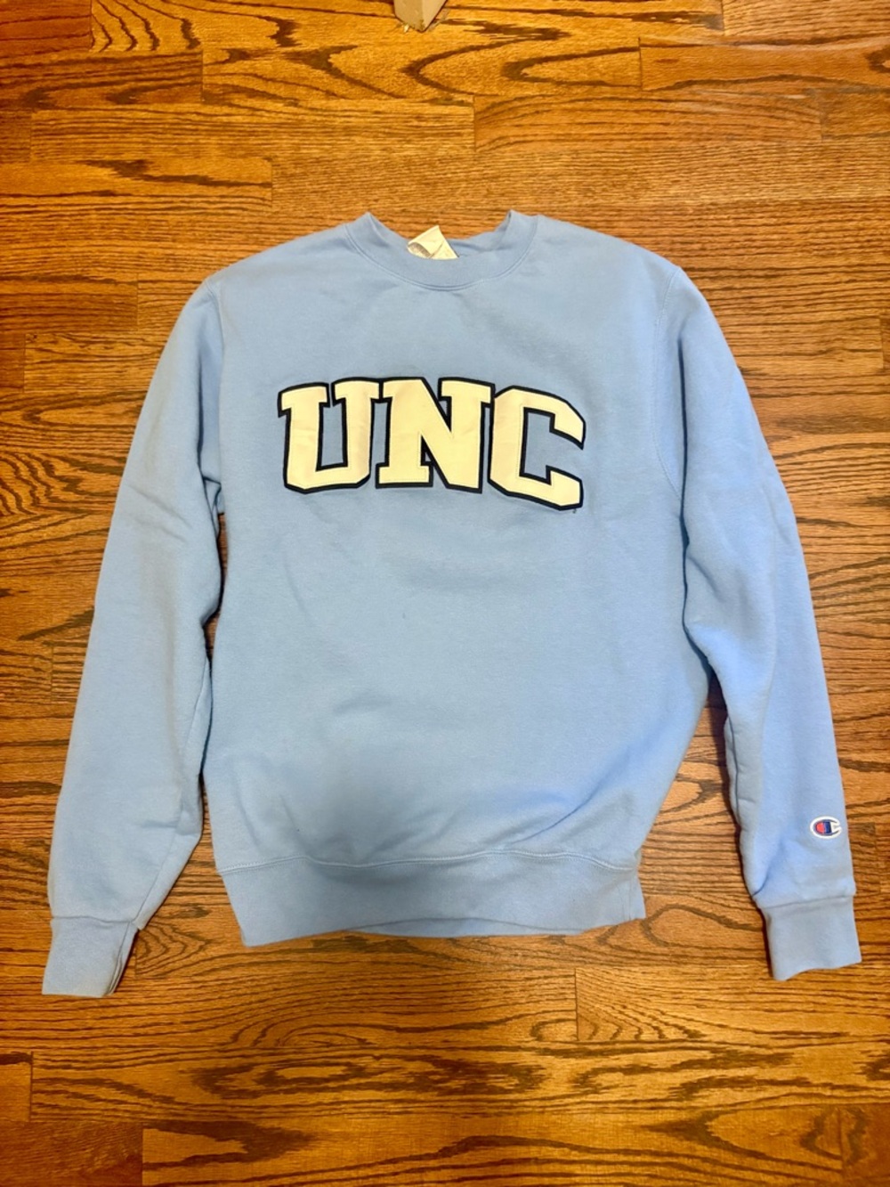 Champion Light Blue UNC Crewneck Sweatshirt Small